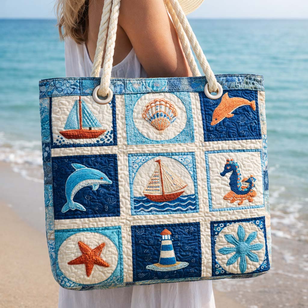 Bolsa de Playa Acolchada Criaturas Marinas