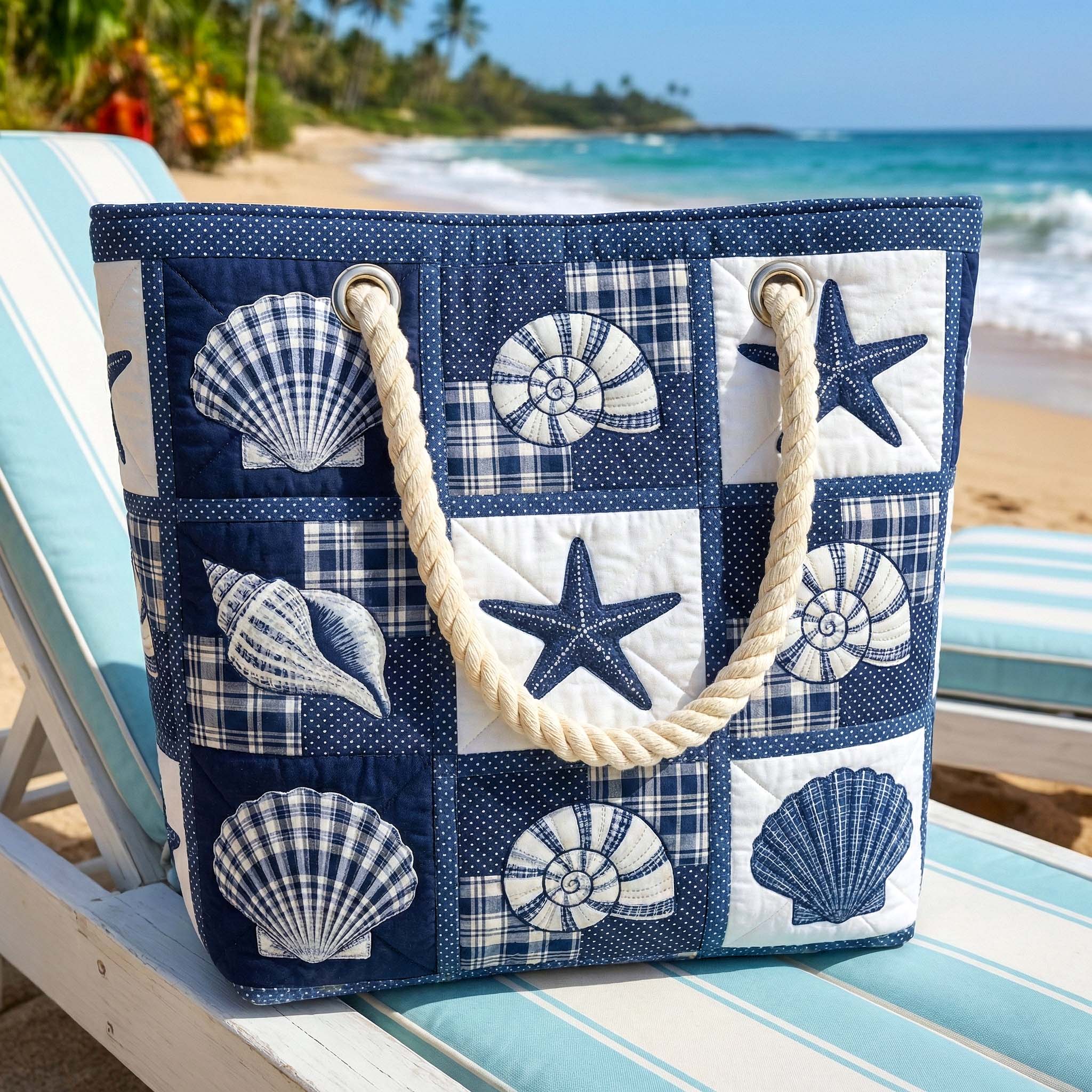 Bolsa de Playa Acolchada Shell Serenity