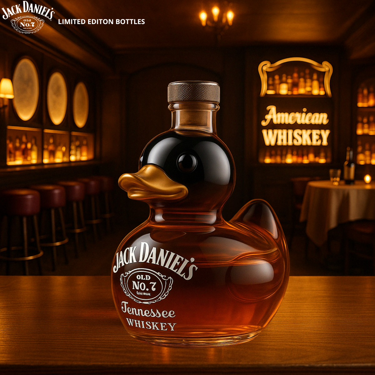 Botella de Whiskey en Forma de Pato