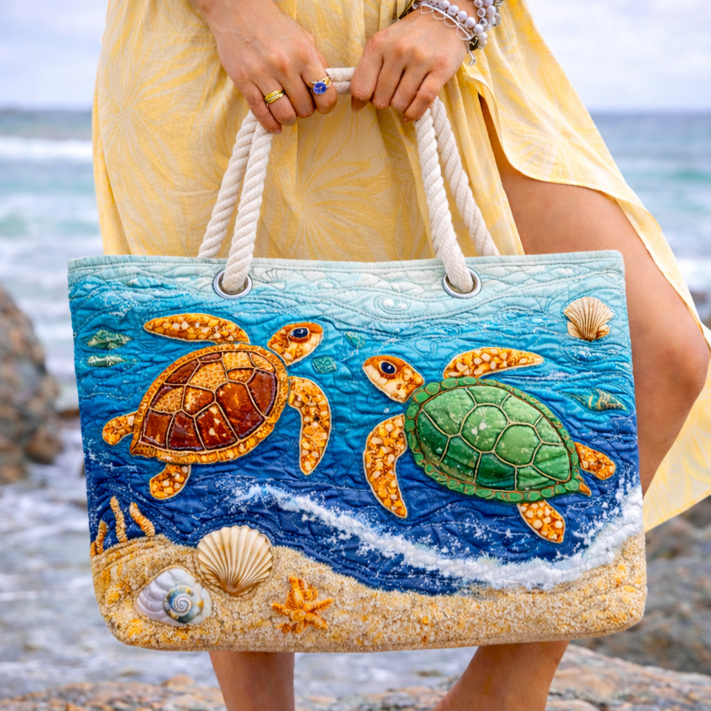 Bolsa de Playa Acolchada Tortuga Tropical