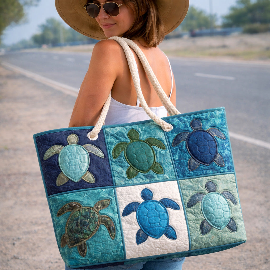 Bolso de Playa Azul Acolchado