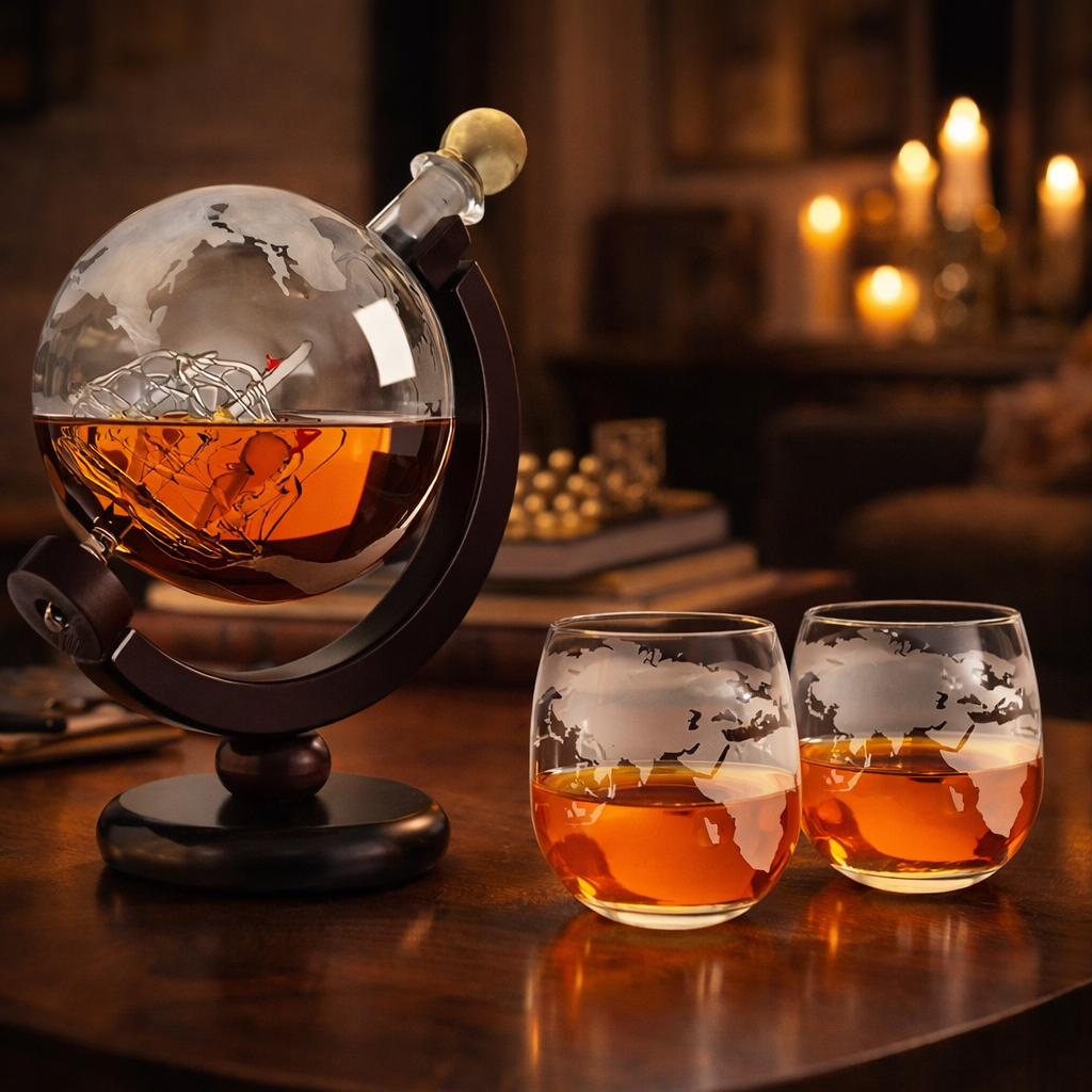 Botella de Whisky - Edición Mapa del Mundo